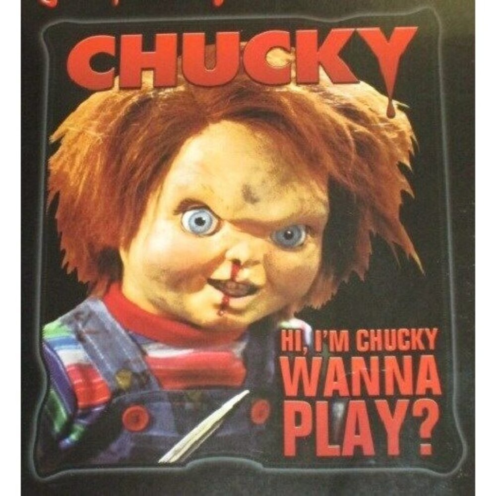 New Chucky Childs Play THICK Plush Fleece Throw Blanket GIFT Wanna Movie Doll 2